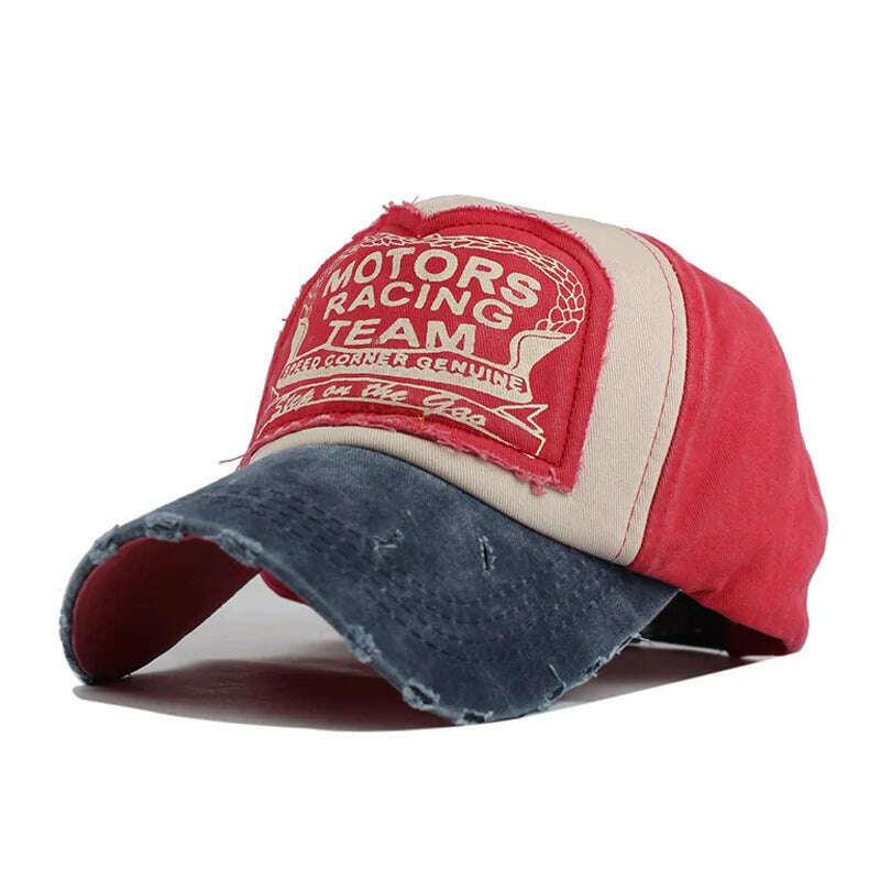 KIMLUD, [FLB] Wholesale Spring Cotton Cap Baseball Cap Snapback Hat Summer Cap Hip Hop Fitted Cap Hats For Men Women Grinding Multicolor, MO Red / Adjustable, KIMLUD APPAREL - Womens Clothes