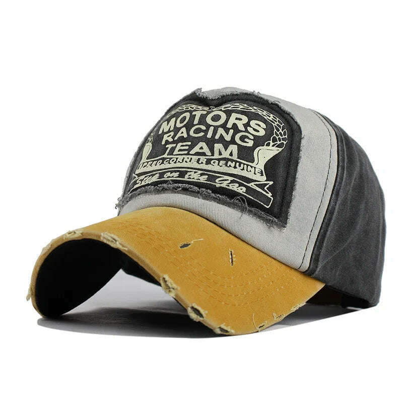 KIMLUD, [FLB] Wholesale Spring Cotton Cap Baseball Cap Snapback Hat Summer Cap Hip Hop Fitted Cap Hats For Men Women Grinding Multicolor, MO Yellow / Adjustable, KIMLUD APPAREL - Womens Clothes