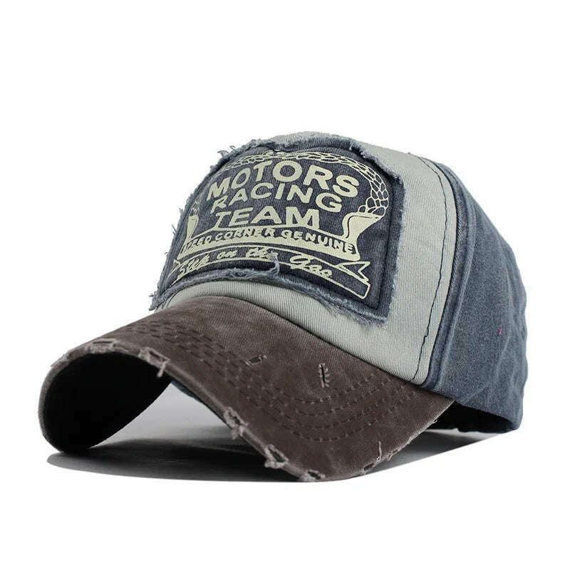 KIMLUD, [FLB] Wholesale Spring Cotton Cap Baseball Cap Snapback Hat Summer Cap Hip Hop Fitted Cap Hats For Men Women Grinding Multicolor, MO Coffee Navy / Adjustable, KIMLUD APPAREL - Womens Clothes