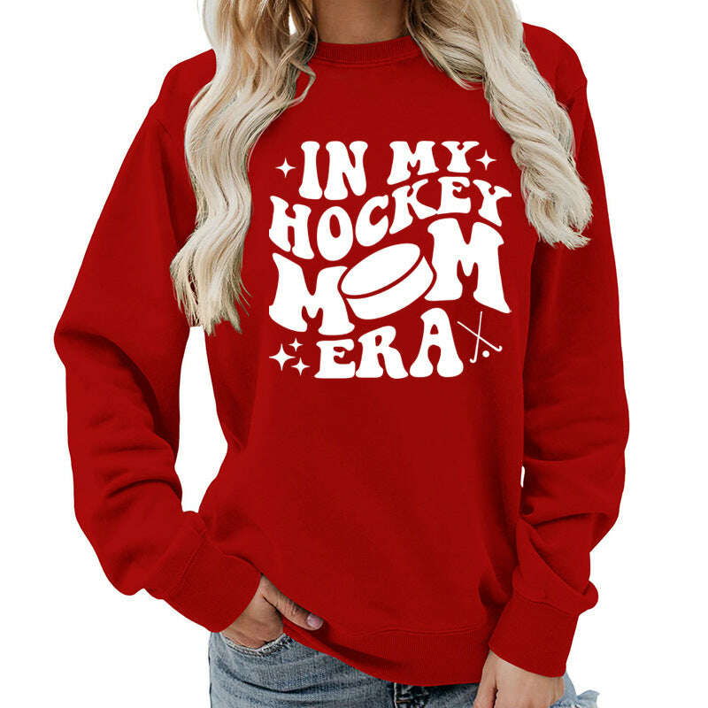 Fleece Sweatshirt Graphic Print Cozy Loungewear Pink KIMLUD