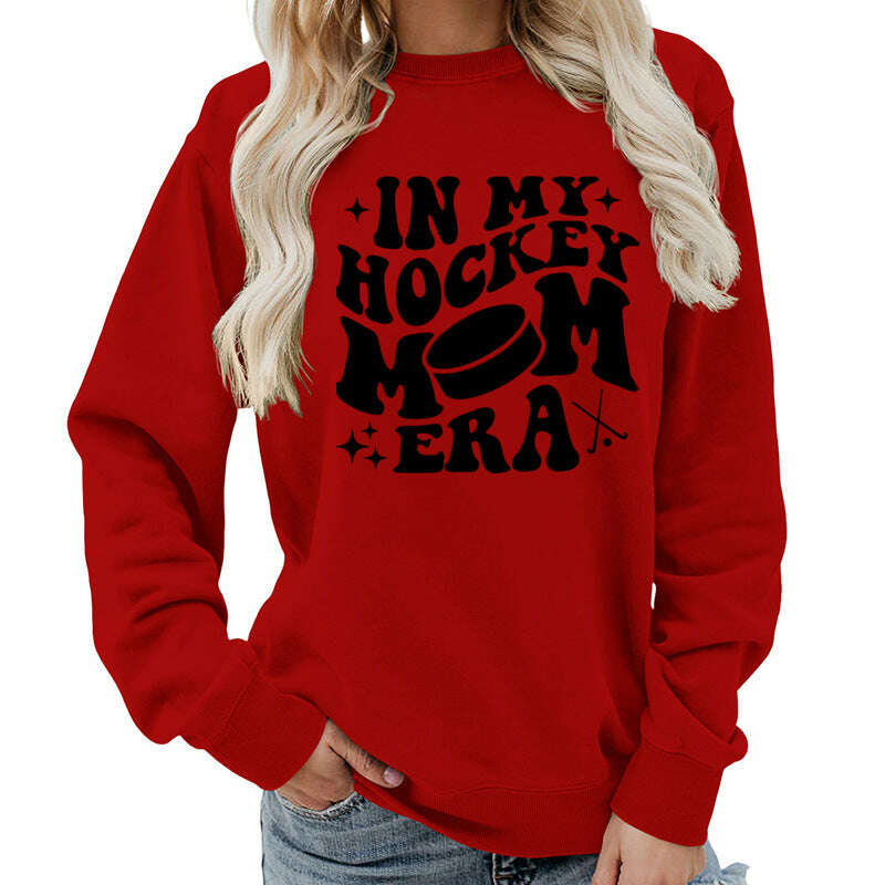 Fleece Sweatshirt Graphic Print Cozy Loungewear Pink KIMLUD
