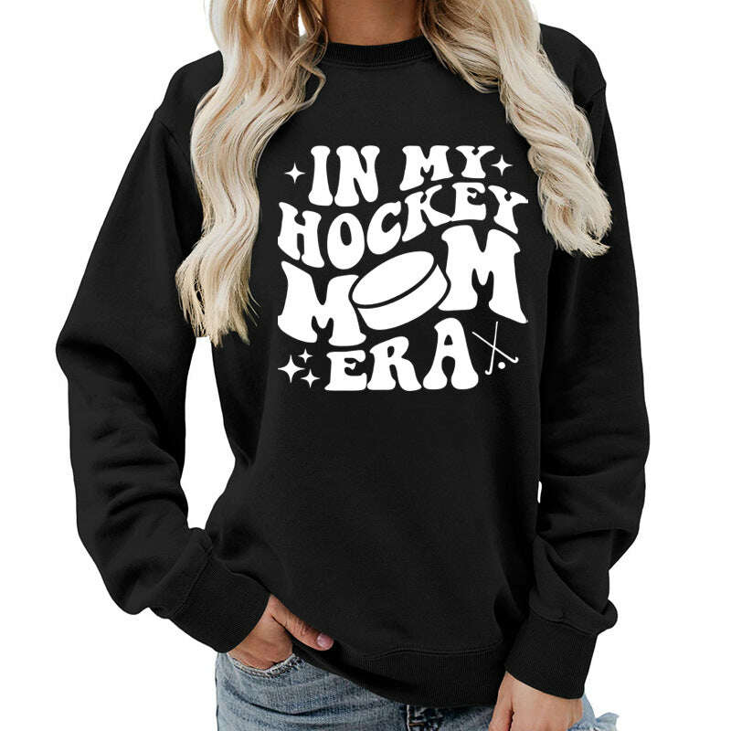 Fleece Sweatshirt Graphic Print Cozy Loungewear Pink KIMLUD