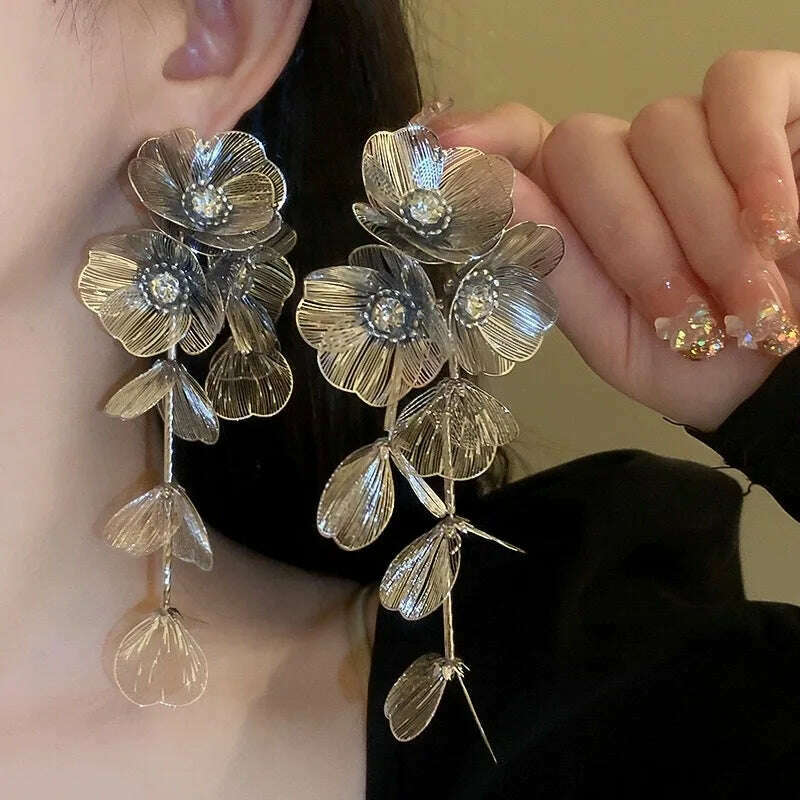 Flower Hairband Bridal Hair Jewelry Pearl Crystal Headband Birthday Party Tiara Wedding Hair Accessories For Women Marrige Crown - KIMLUD