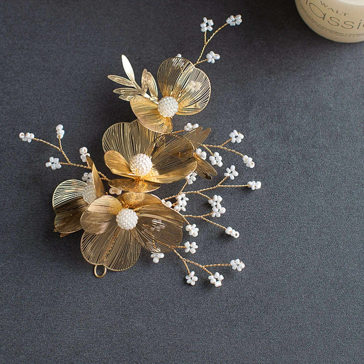 Flower Hairband Bridal Hair Jewelry Pearl Crystal Headband Birthday Party Tiara Wedding Hair Accessories For Women Marrige Crown - KIMLUD