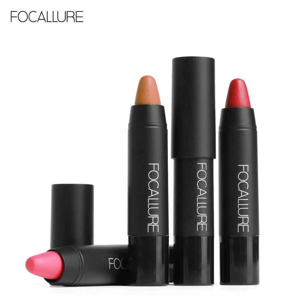 KIMLUD, FOCALLURE Matte Lipstick 19 Colors Waterproof Long-lasting Easy to Wear Professional Lipstick Nude Lipstick, KIMLUD Womens Clothes