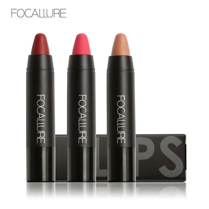 KIMLUD, Focallure Matte Lipstick 19 Colors Waterproof Matte Lipsticks Soft Texture Lip Stick Cosmetic Sext Red Nude Lip Makeup Batom, KIMLUD Womens Clothes