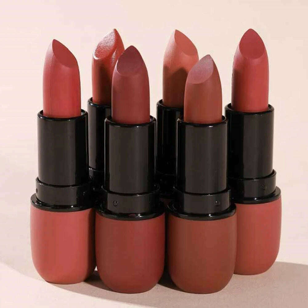 Fog Matte Lipstick Long Lasting Waterproof Lip Stick Smudge-free Classic Highly Pigmented Velvet Finish Lip Tint Makeup Cosmetic - KIMLUD
