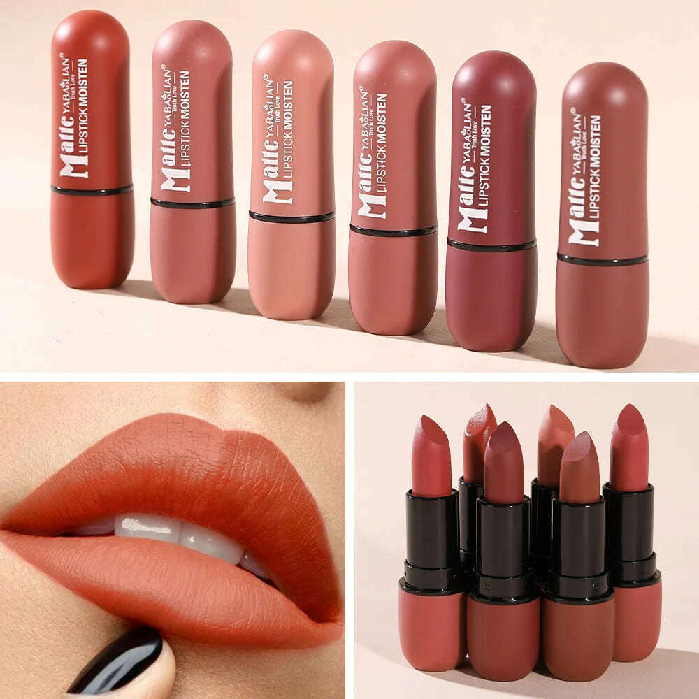 Fog Matte Lipstick Long Lasting Waterproof Lip Stick Smudge-free Classic Highly Pigmented Velvet Finish Lip Tint Makeup Cosmetic - KIMLUD