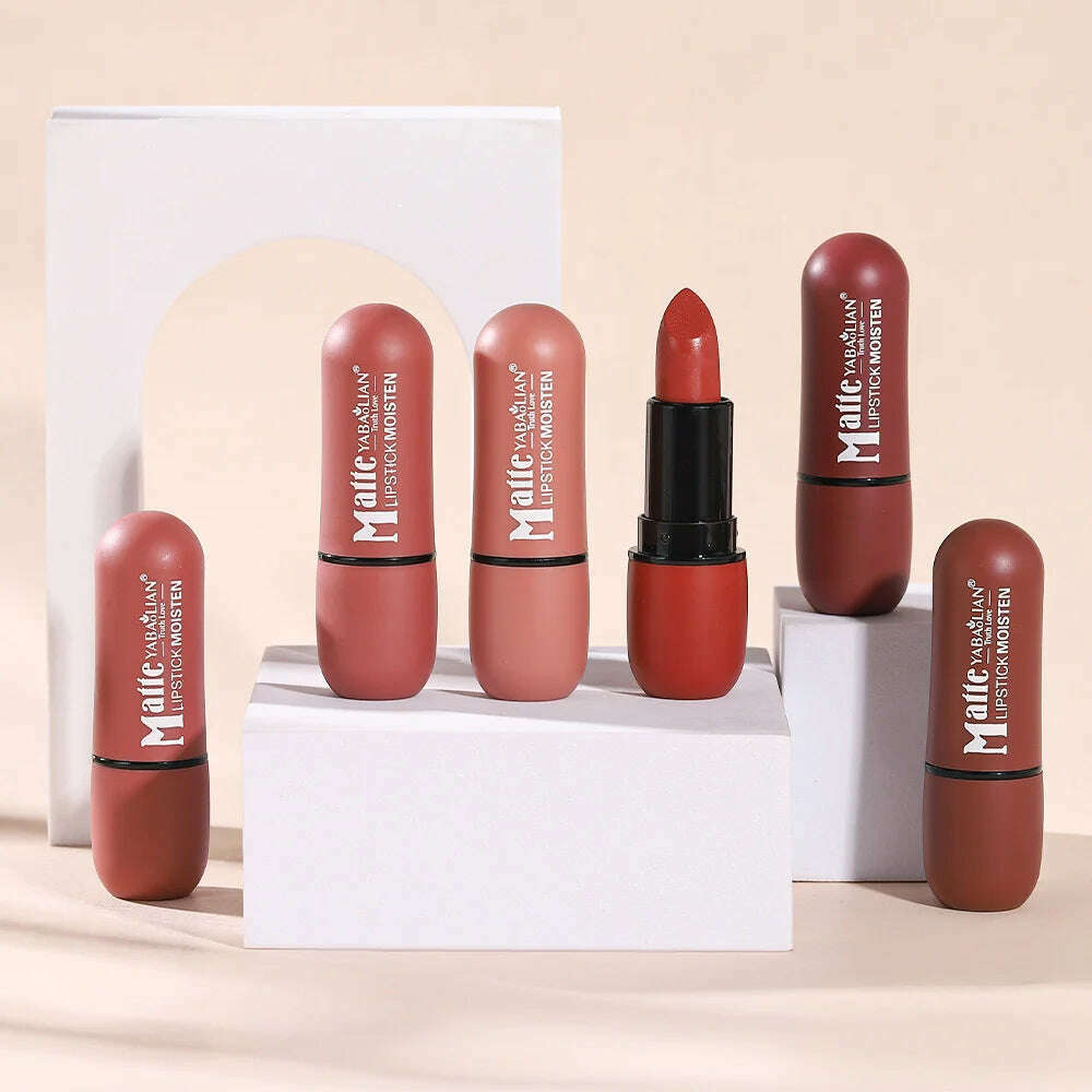 Fog Matte Lipstick Long Lasting Waterproof Lip Stick Smudge-free Classic Highly Pigmented Velvet Finish Lip Tint Makeup Cosmetic - KIMLUD
