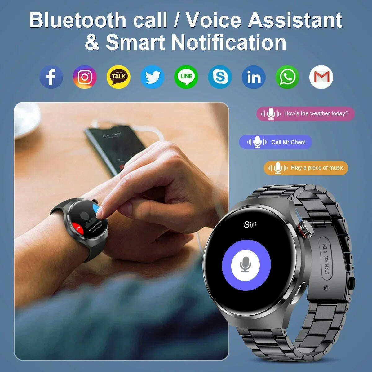 KIMLUD, For Huawei GT4 PRO Smart Watch Men Watch 4 Pro AMOLED HD Screen Bluetooth Call GPS NFC Heart rate Blood Pressure SmartWatch 2024, KIMLUD Womens Clothes