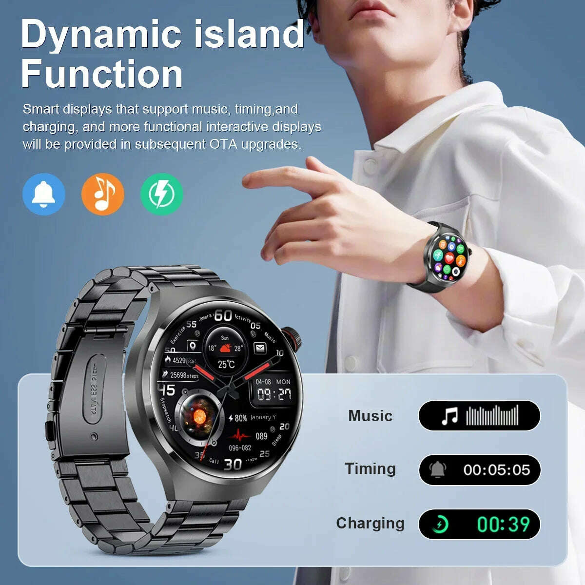 KIMLUD, For Huawei GT4 PRO Smart Watch Men Watch 4 Pro AMOLED HD Screen Bluetooth Call GPS NFC Heart rate Blood Pressure SmartWatch 2024, KIMLUD Womens Clothes