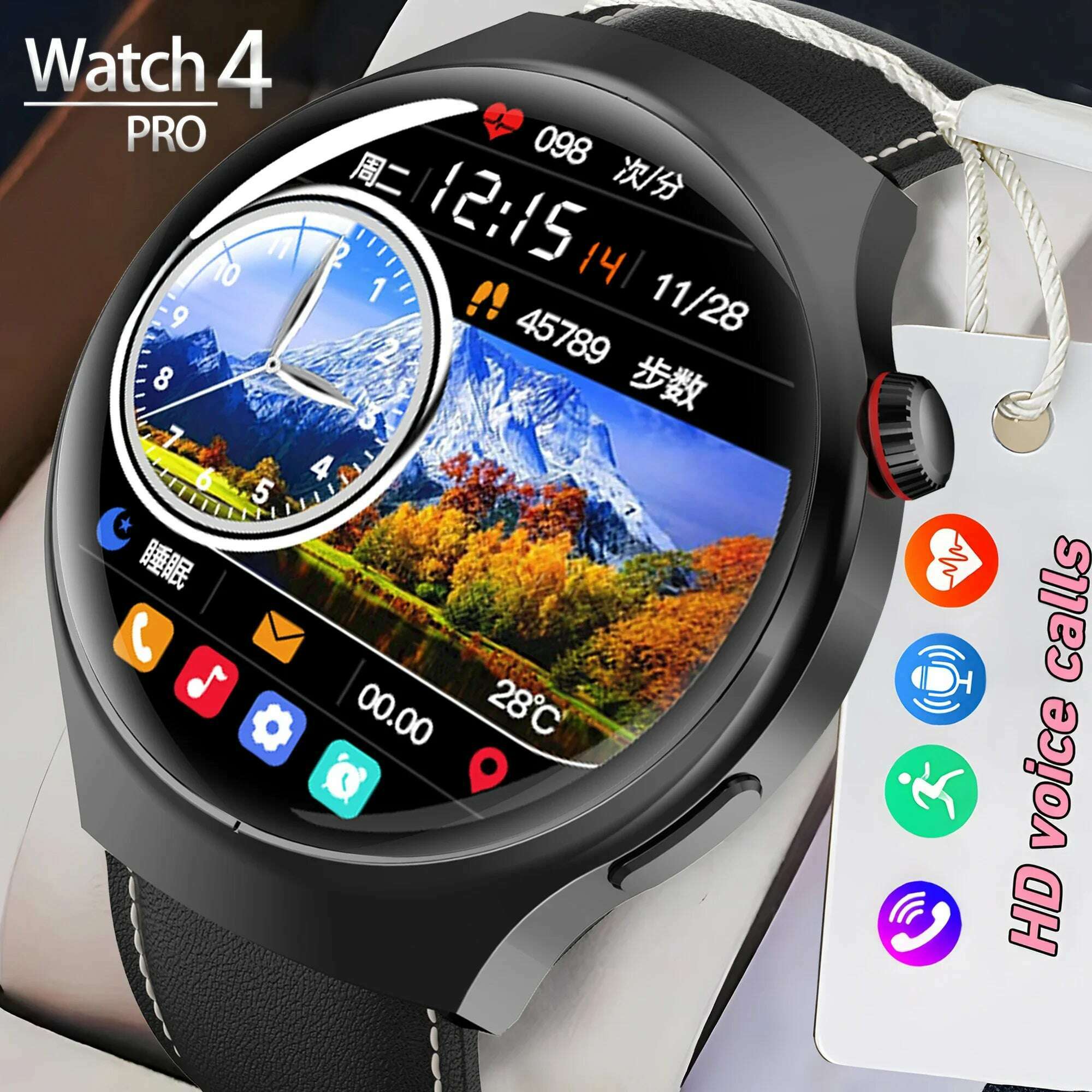 KIMLUD, For Huawei GT4 PRO Smart Watch Men Watch 4 Pro AMOLED HD Screen Sports Fitness Bluetooth Call Heart Rate SmartWatch 2024 New, KIMLUD Womens Clothes