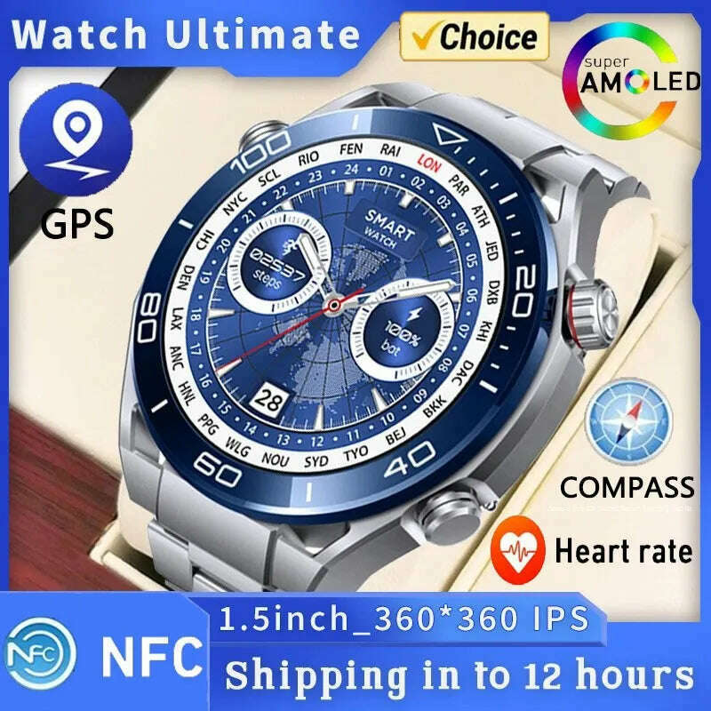 KIMLUD, For Huawei WATCH Ultimate Smartwatch Bluetooth Call Heart Rate Sleep Monitoring Smart Sports Watch IP68 Waterproof Bracelet, KIMLUD Womens Clothes