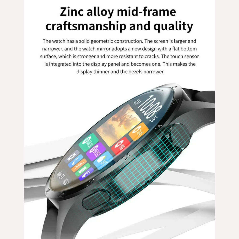 KIMLUD, For Huawei Xiaomi GT4 ProSmart Watch Men NFC GPS Tracker 1.6" HD Screen Heart Rate IP68 Waterproof BT Call SmartWatch 2024 New, KIMLUD Womens Clothes
