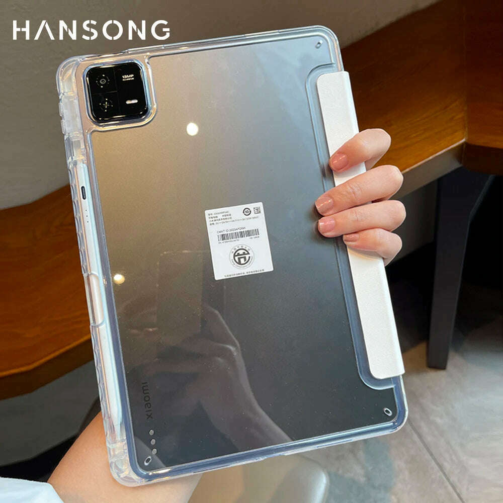 KIMLUD, For Mi Pad Case for Xiaomi Mi Pad 5 & 5 Pro 11 inch HD Transparent Case for Mi Pad 6 & 6 Pro 11 inch with Awake / Sleep Cover, KIMLUD Womens Clothes