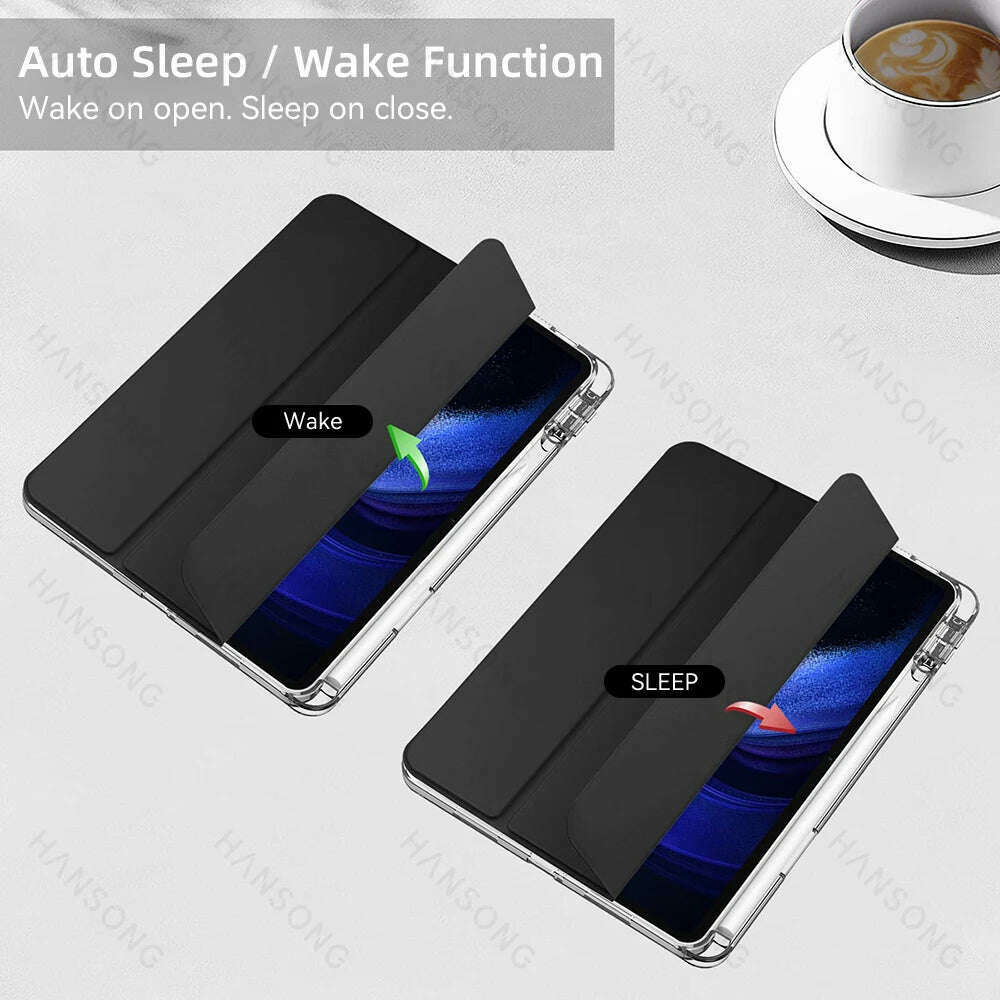 KIMLUD, For Mi Pad Case for Xiaomi Mi Pad 5 & 5 Pro 11 inch HD Transparent Case for Mi Pad 6 & 6 Pro 11 inch with Awake / Sleep Cover, KIMLUD Womens Clothes