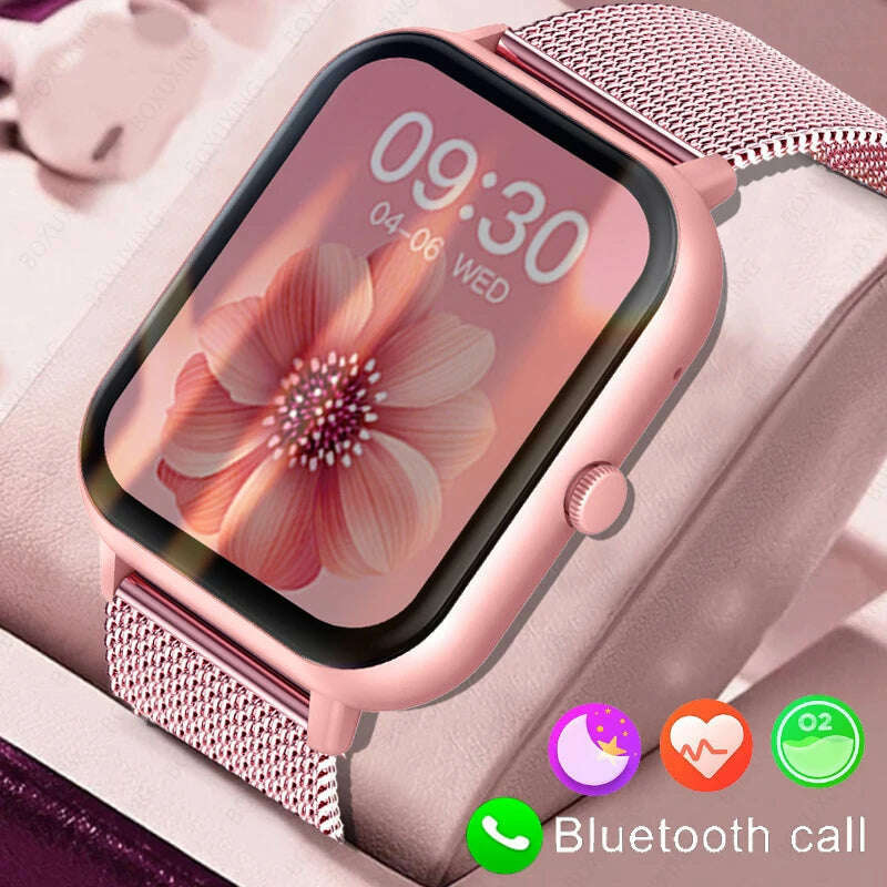KIMLUD, For Xiaomi Huawei Samsung 2023 New Smart Watch Men Women Heart Rate Blood Pressure Fitness Tracker Bluetooth Call Smartwatch Man, KIMLUD Womens Clothes