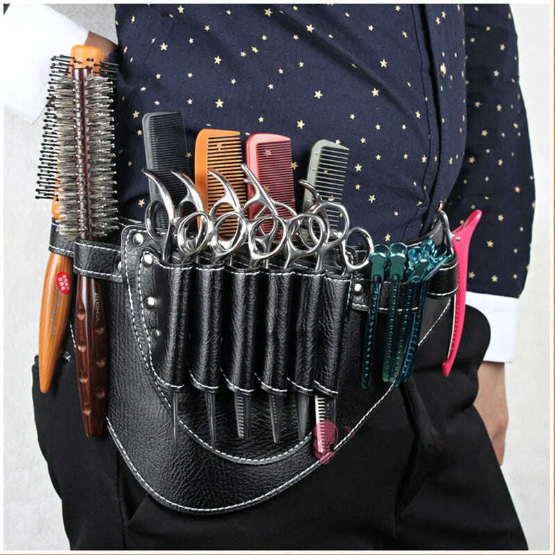 Free Shipping Salon Barber Scissors Bag Scissor Clips Shears Shear Bags Tool Hairdressing Holster Pouch Holder Case Belt - KIMLUD