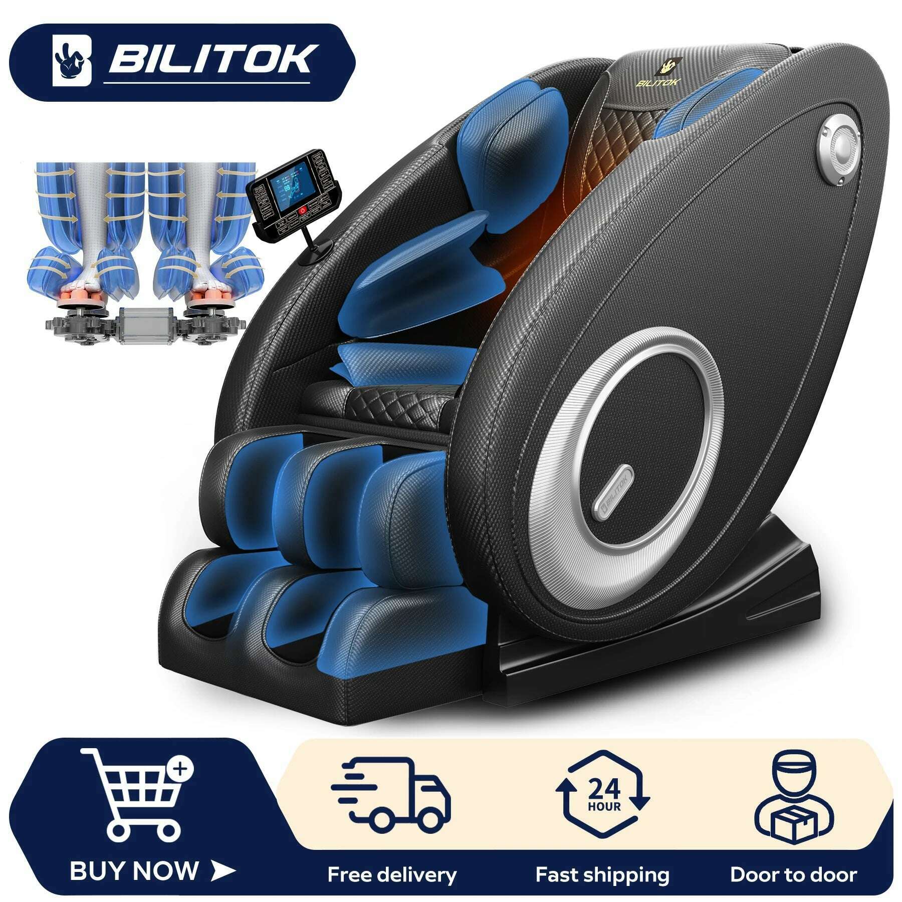KIMLUD, Full Body Massage Chair with Heating, Massage Chair Recliner with Zero Gravity, Bluetooth Speaker, Airbags, Foot Roller, KIMLUD Womens Clothes