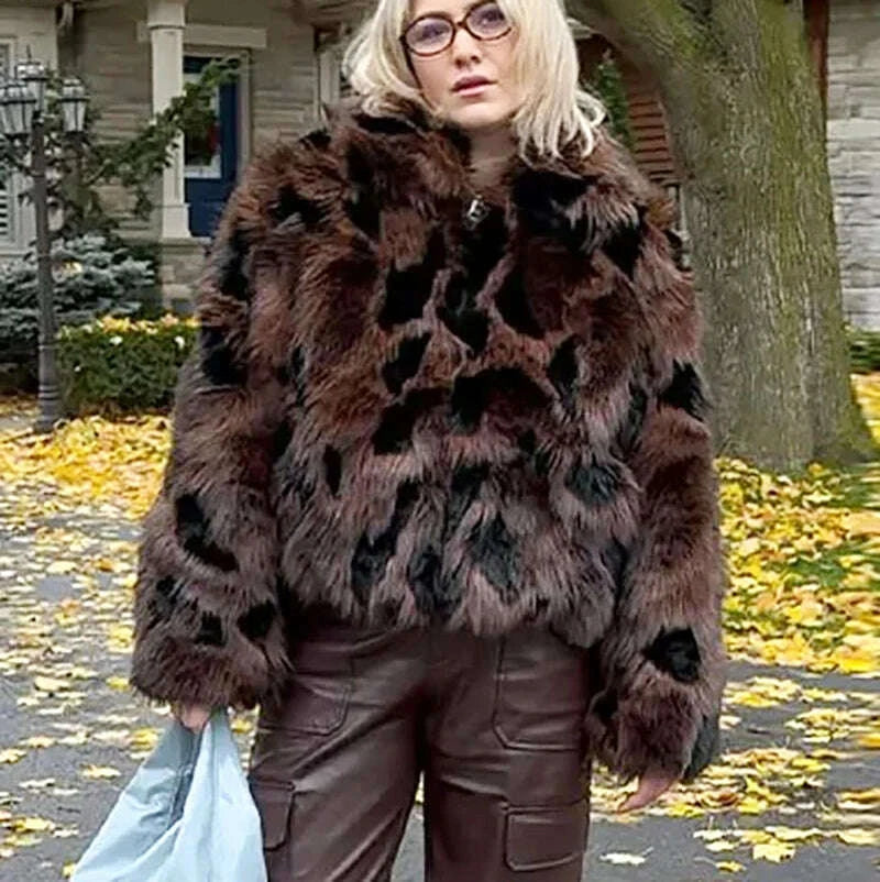 Fur Coat - Oversized - Synthetic Fiber | KIMLUD