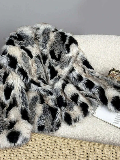 Fur Coat - Oversized - Synthetic Fiber | KIMLUD