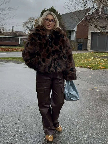 Fur Coat - Oversized - Synthetic Fiber | KIMLUD