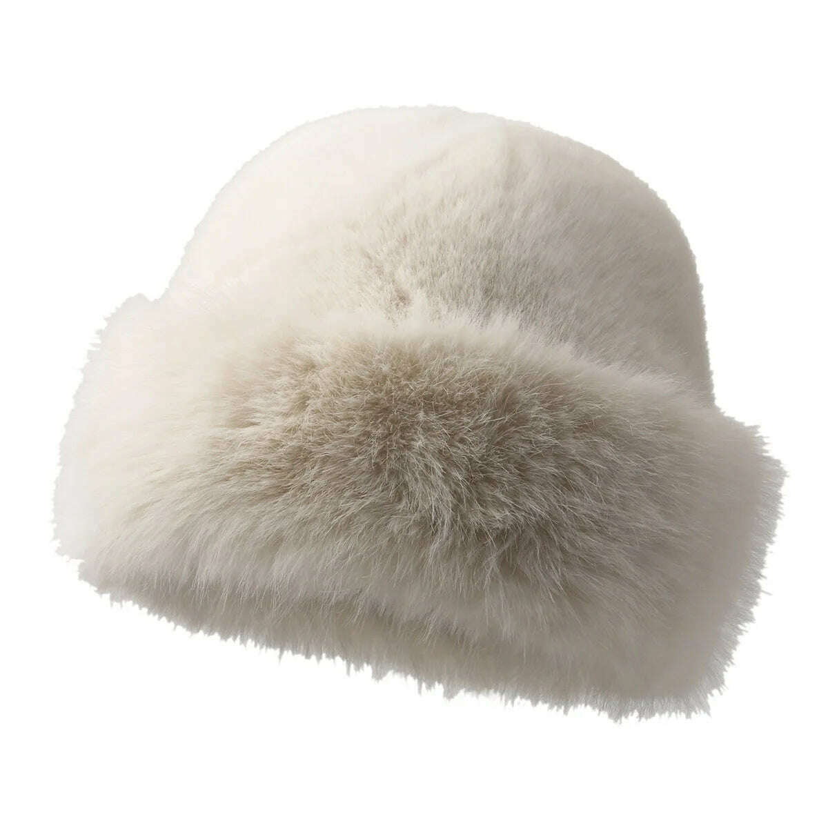 KIMLUD, Fur Hat Women Warm Snow Ski Cap Female Faux Fox Fur Bomber Hat Lady Windproof Winter Hats for Women Russian Hat Ushanka, KIMLUD Women's Clothes