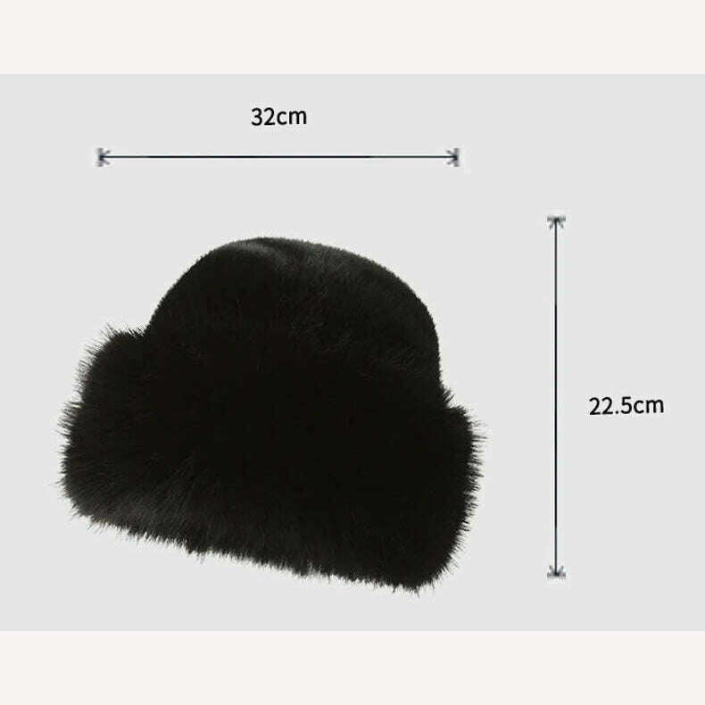 KIMLUD, Fur Hat Women Warm Snow Ski Cap Female Faux Fox Fur Bomber Hat Lady Windproof Winter Hats for Women Russian Hat Ushanka, KIMLUD Womens Clothes