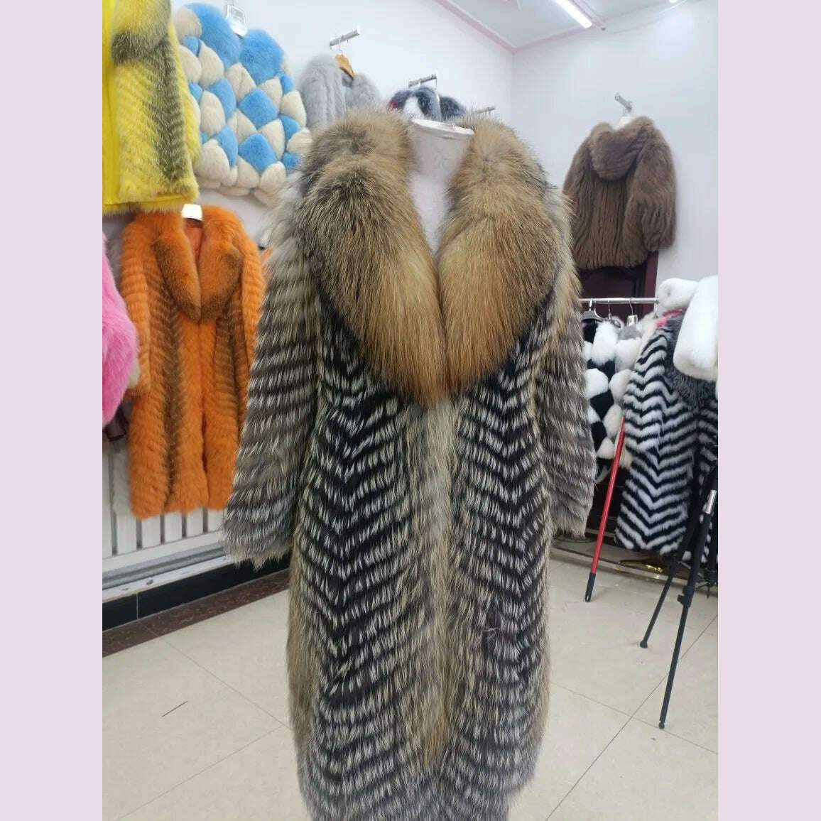 KIMLUD, Furyoume Hot 2024 Women Winter Coat Real Fox Fur Coat X-long Luxury Clothes Natural Fluffy Fur Jacket Ladies Fashion Streetwear, color 6 / M bust 95cm, KIMLUD APPAREL - Womens Clothes