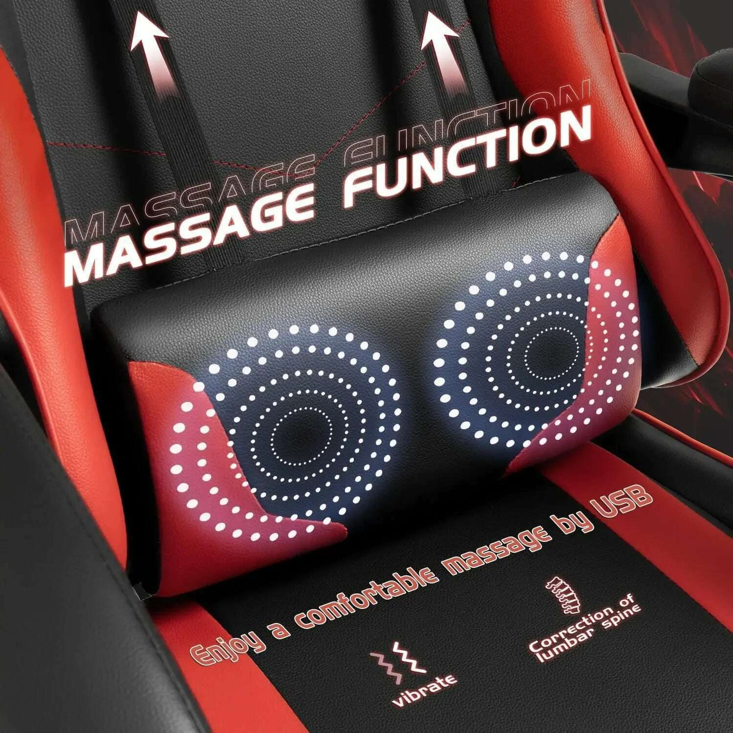 KIMLUD, Gaming Chair with Footrest and Massage Lumbar Support, Video Racing Seat Height Adjustable with 360°Swivel and Headrest, KIMLUD Womens Clothes