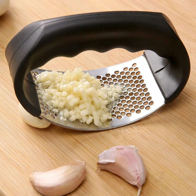 KIMLUD, Garlic Press Stainless Steel Garlic Crusher Manual Garlic Ginger Rocker Crusher Kitchen Small Tool Accessories, KIMLUD Womens Clothes