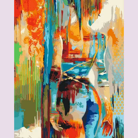 GATYZTORY DIY Painting By Numbers Abstract Figure HandPainted Oil Painting Drawing On Canvas Custom Photo Home Decoration - KIMLUD