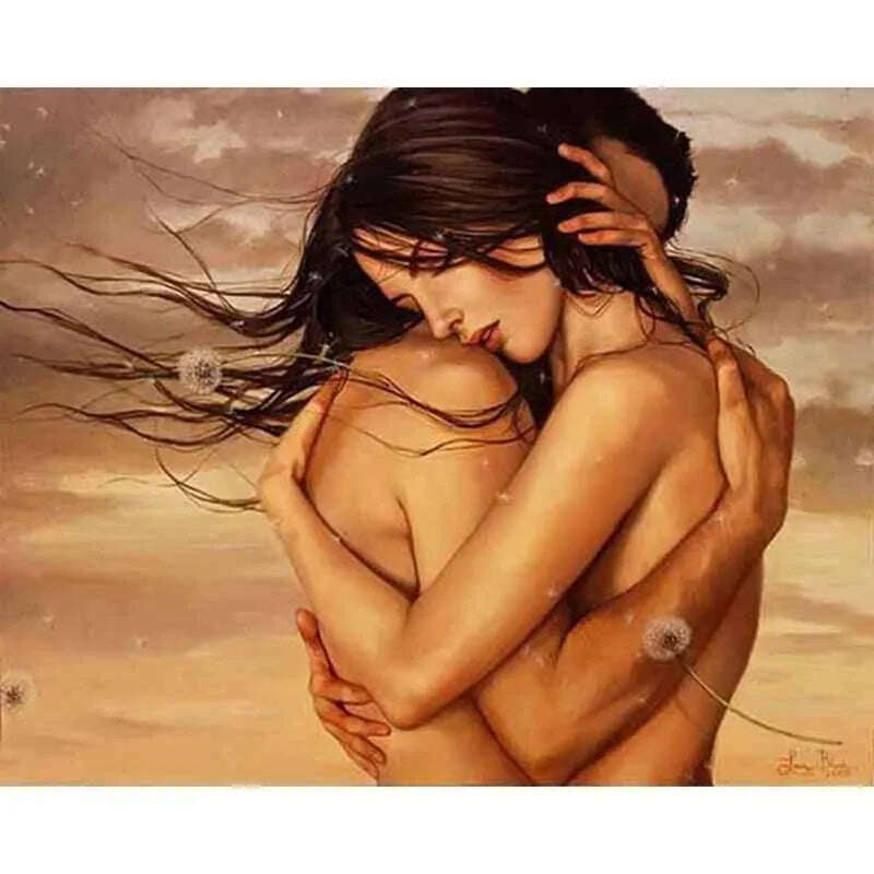 GATYZTORY DIY Painting By Numbers Abstract Figure HandPainted Oil Painting Drawing On Canvas Custom Photo Home Decoration - KIMLUD