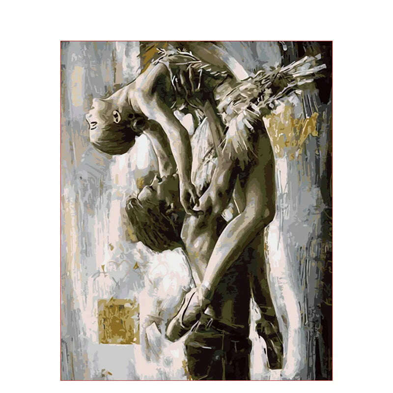 GATYZTORY DIY Painting By Numbers Abstract Figure HandPainted Oil Painting Drawing On Canvas Custom Photo Home Decoration - KIMLUD