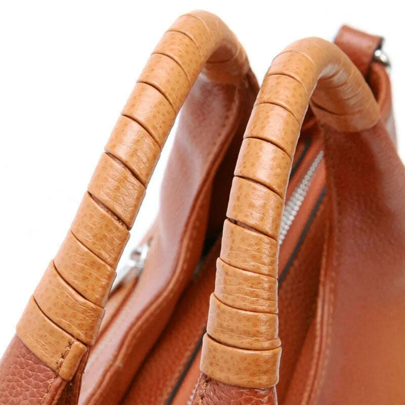 KIMLUD, Genuine Leather Handbags for Women Shoulder Bag Top Handle Satchel Ladies Large Capacity Solid Fashion Hobo Crossbody Bags, KIMLUD Womens Clothes