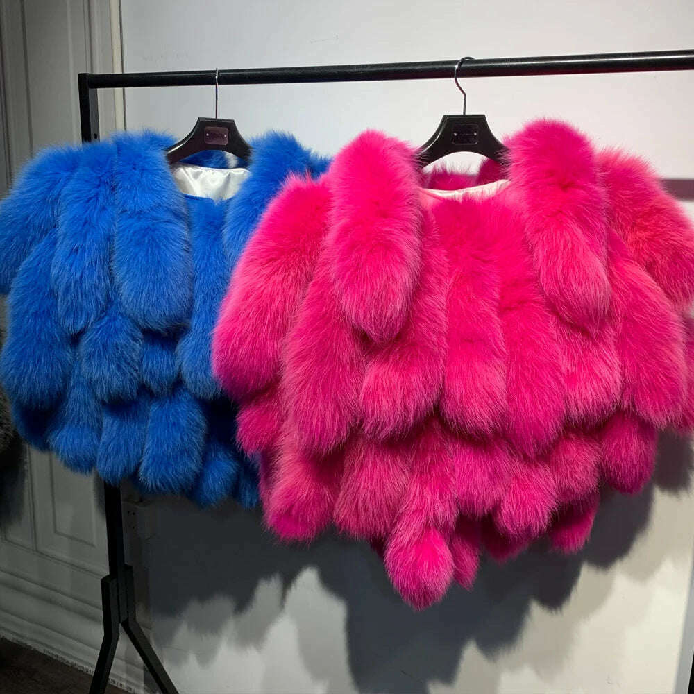 KIMLUD, GO BALLISTIC YA Fur Jacket Ladies Winter New Natural Fur Shawl Real Fur Scarf, KIMLUD Womens Clothes