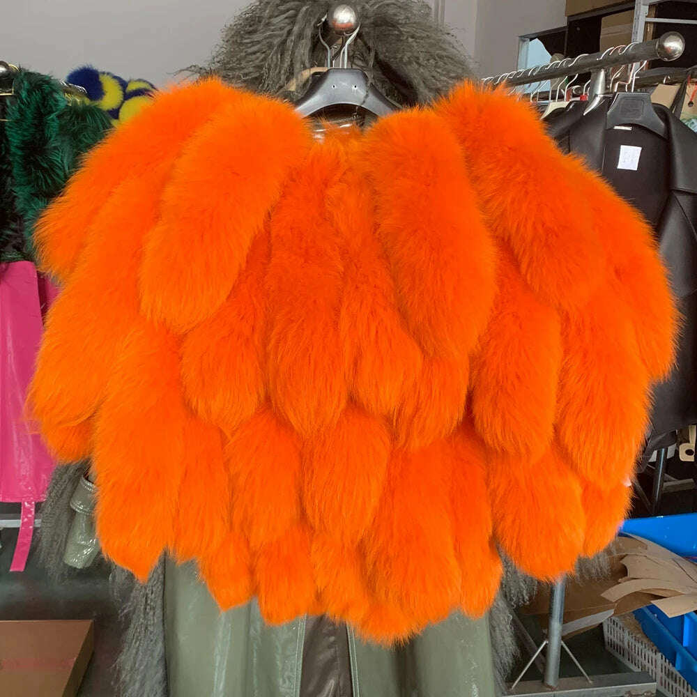 KIMLUD, GO BALLISTIC YA Fur Jacket Ladies Winter New Natural Fur Shawl Real Fur Scarf, as show / US16-20, KIMLUD Womens Clothes