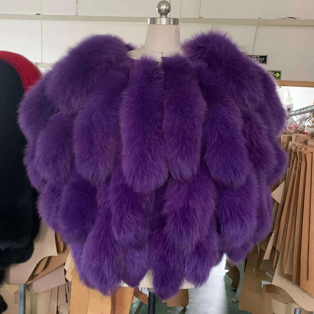 KIMLUD, GO BALLISTIC YA Fur Jacket Ladies Winter New Natural Fur Shawl Real Fur Scarf, as show 2 / US6-14, KIMLUD Womens Clothes