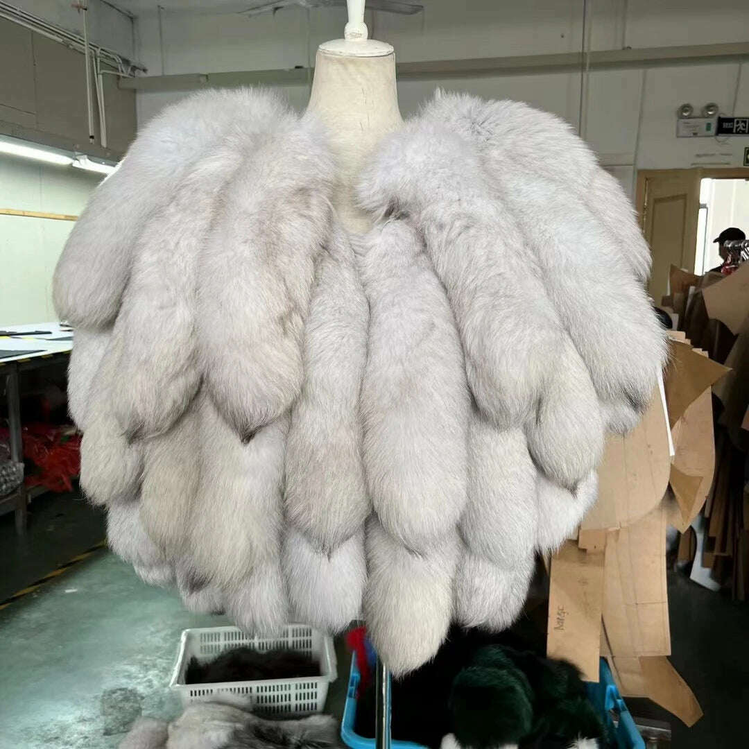 KIMLUD, GO BALLISTIC YA Fur Jacket Ladies Winter New Natural Fur Shawl Real Fur Scarf, as show 4 / US16-20, KIMLUD APPAREL - Womens Clothes