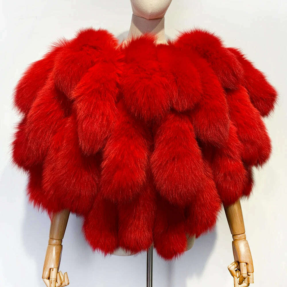 KIMLUD, GO BALLISTIC YA Fur Jacket Ladies Winter New Natural Fur Shawl Real Fur Scarf, as show 6 / US6-14, KIMLUD Womens Clothes