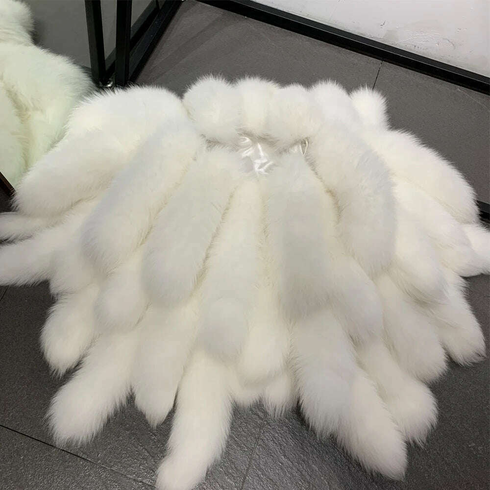 KIMLUD, GO BALLISTIC YA Fur Jacket Ladies Winter New Natural Fur Shawl Real Fur Scarf, as show 8 / US16-20, KIMLUD APPAREL - Womens Clothes