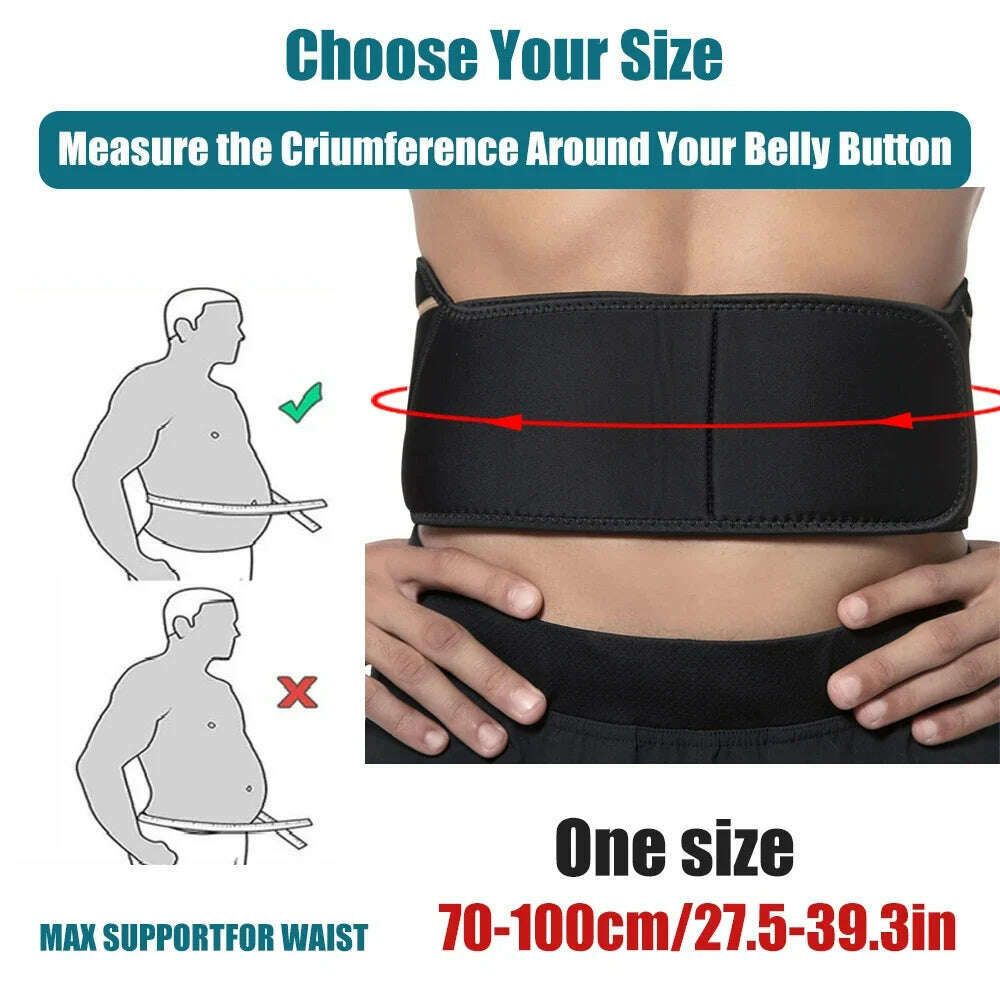 KIMLUD, GOMOREON Back Brace - Copper Infused Lower Lumbar Support Belt. Relief for Muscle & Ligament Strain, Arthritis- Fits Men & Women, KIMLUD Womens Clothes