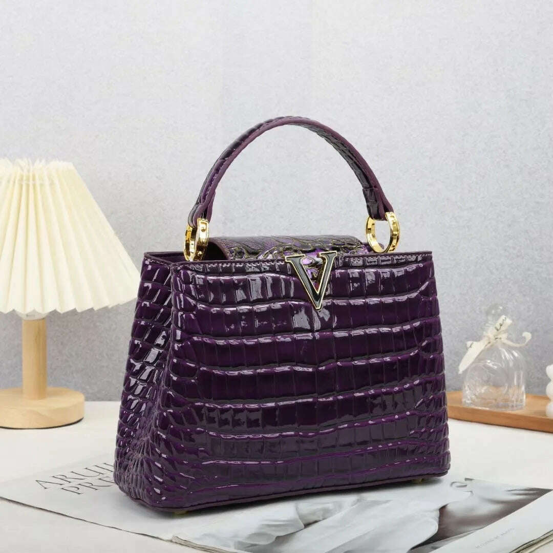 KIMLUD, Gradient Crocodile Tote Bag Fashion Leather Handbags 2023 Ladies Handbag Crossbody  Bolsas De Mujer, KIMLUD Women's Clothes
