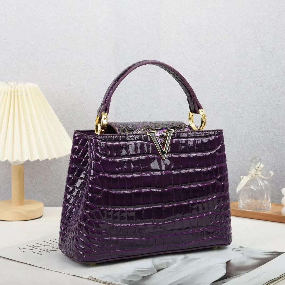 KIMLUD, Gradient Crocodile Tote Bag Fashion Leather Handbags 2023 Ladies Handbag Crossbody  Bolsas De Mujer, KIMLUD Womens Clothes