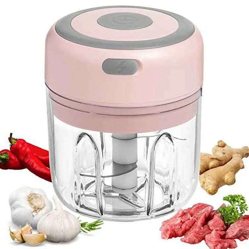 KIMLUD, Grinder Household Rechargeable Multifunction Meat Vegetable Garlic And Ginger Crusher Mini Cordless Food Electric Grinder, KIMLUD Womens Clothes
