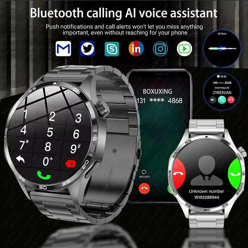 KIMLUD, GT5 PRO Smart Watch Men Watch 5 Pro AMOLED HD Screen Bluetooth Call GPS Trajectory NFC Heart Rate Compass SmartWatches 2025 New, KIMLUD Womens Clothes