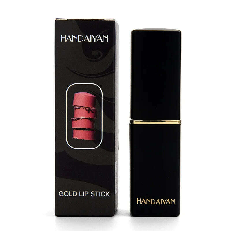 HANDAIYAN metallic pearlescent color changing temperature gold flash lipstick women's lips High-pigmented Makeup cosmetics - KIMLUD