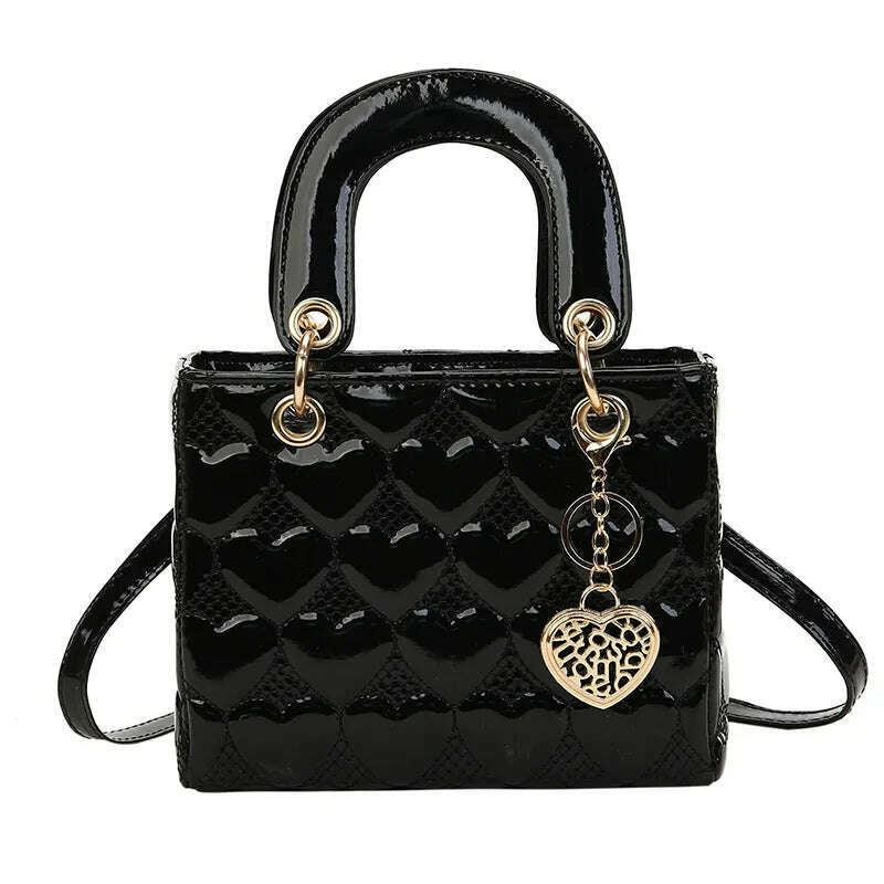 KIMLUD, Handbag 2021 Women Brand Luxury Totes High Quality Fashion Classic Quilted Square Handle Bag Women Crossbody Shoulder Bags, Black handbag / 20x16x9, KIMLUD APPAREL - Womens Clothes