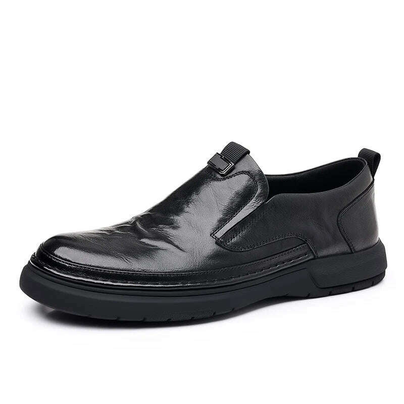 Handmade Men's Casual Flat Platform Walking Shoes Breathable Microfiber Leather Loafers Sneakers for Comfort and Style - KIMLUD
