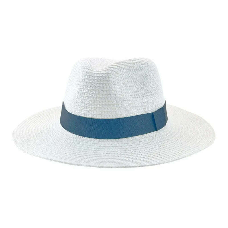 KIMLUD, Hats for Women Bucket Sun Hats Ribbon Band Men Hat Straw Summer Panama Formal Outdoor Party Picnic Bucket Hat Sombreros De Mujer, white2 / 56-58cm(adults), KIMLUD Womens Clothes